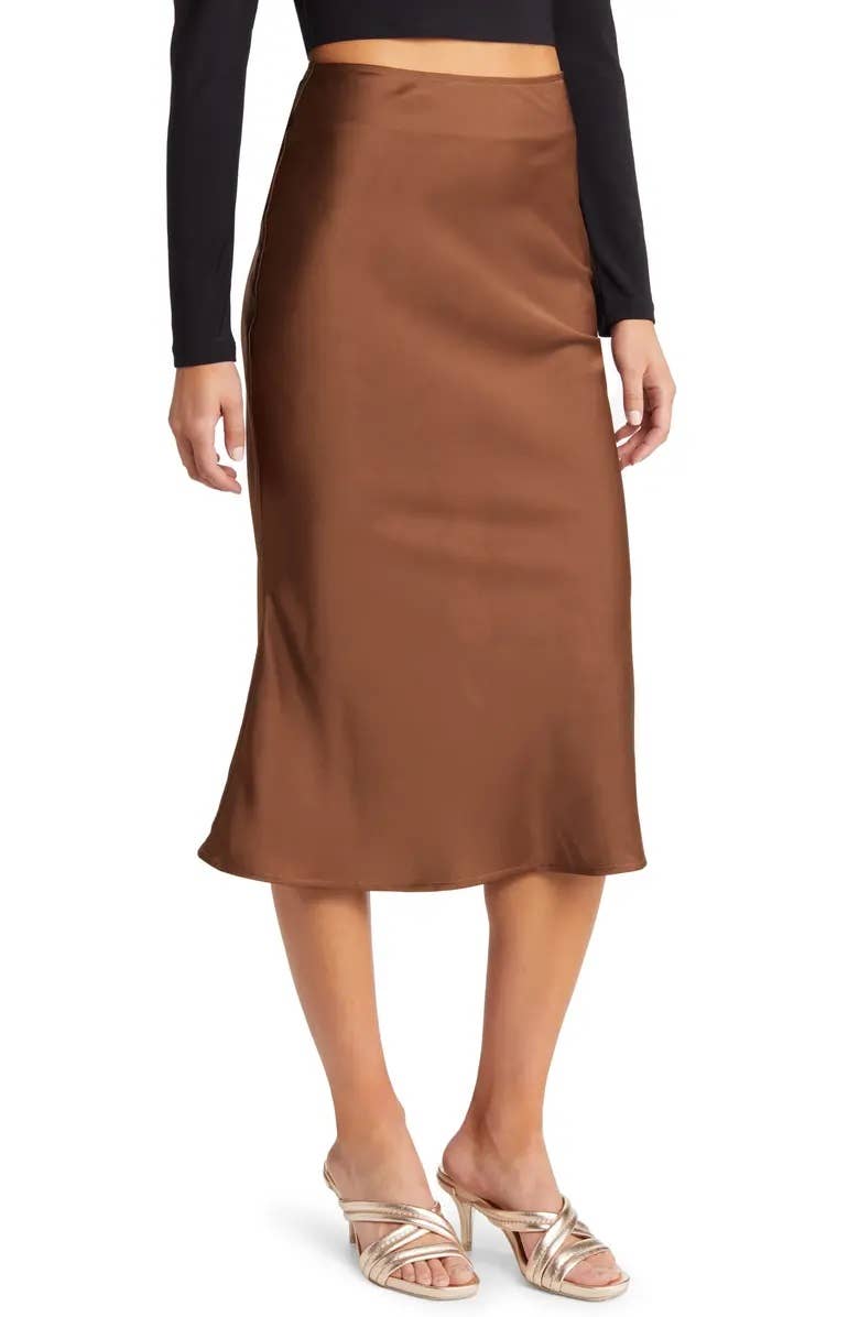 Jolie Classic Slip Midi Skirt