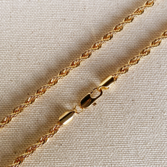 18k Gold Filled Rope Chain | 16 inches