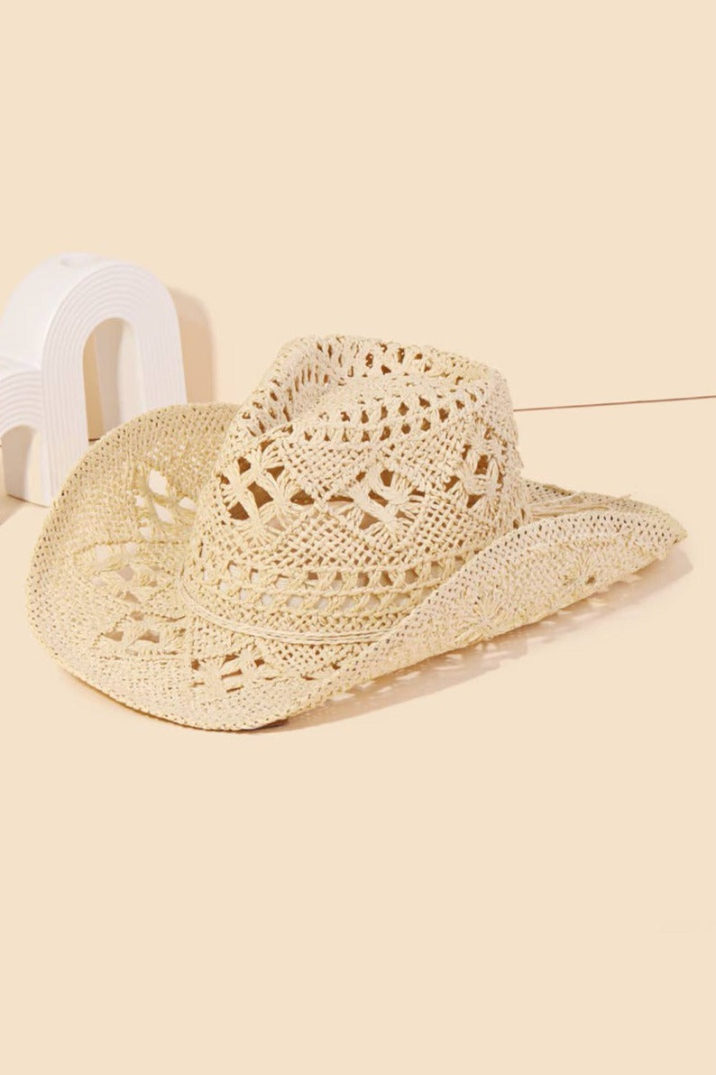Straw Braided Cowboy Sun Hat